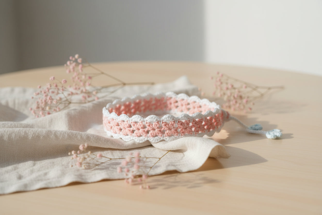 Handmade Crochet Hairband | Soft Pastel Hair Accessory