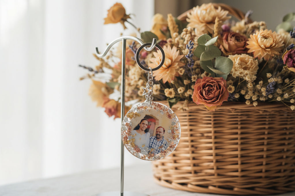 ✨ Personalized Photo Resin Keychain | Handmade Memory Keepsake ✨