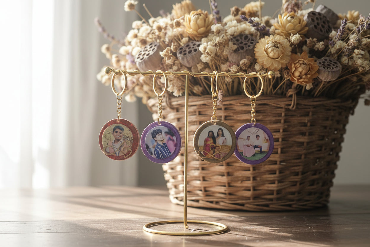 ✨ Personalized Photo Resin Keychain | Handmade Memory Keepsake ✨