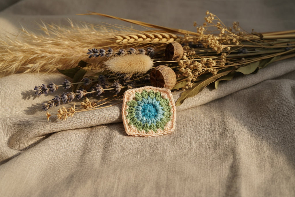 🧶 Handmade Crochet Floral Granny Square