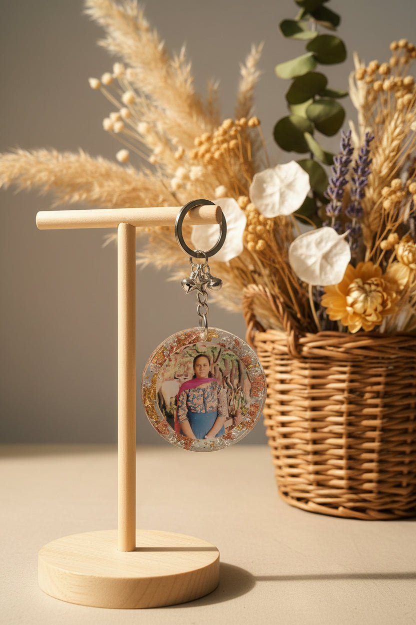 ✨ Personalized Photo Resin Keychain | Handmade Memory Keepsake ✨
